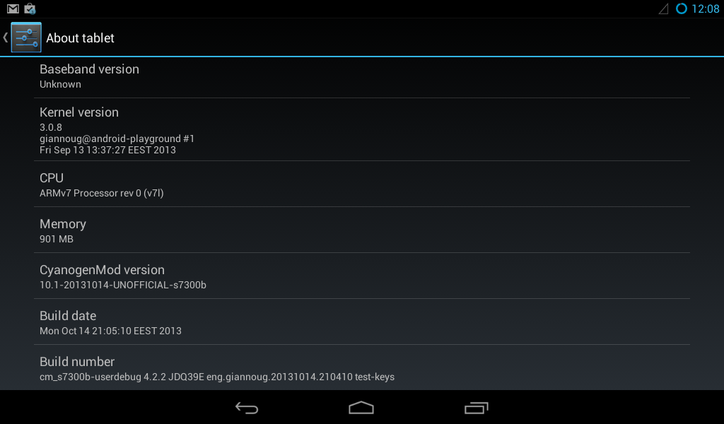 CyanogenMod 10.1 for JXD S7300B